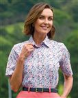 Shelly Pure Cotton Floral Short Sleeve Blouse